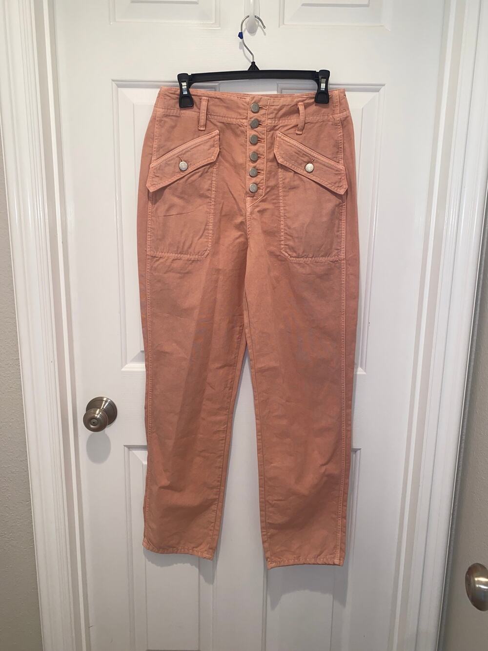 Veronica Beard Rinley Rosewood Cropped High Rise Straight Leg Pants *no belt* 27